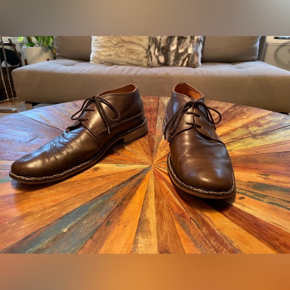 John Varvatos Brown Calf Skin Shoes
